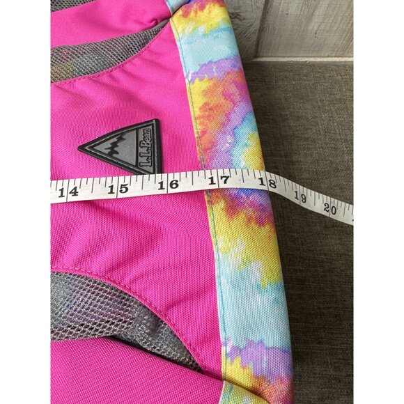 L L Bean Explorer Tie Dye Kids Backpack w/ Multiple Compartments & Adj Straps - Picture 9 of 12